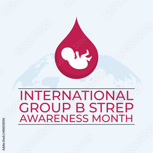 vector graphic of international group b strep awareness month good for international group b strep awareness month celebration. flat design. flyer design.flat illustration.