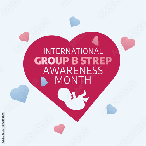 vector graphic of international group b strep awareness month good for international group b strep awareness month celebration. flat design. flyer design.flat illustration.