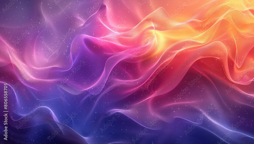 Colorful abstract background with colorful waves of smoke and color gradient, vector illustration. Create with Ai