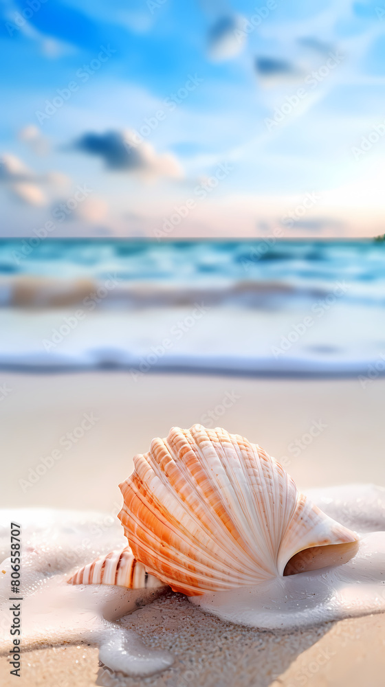 Beautiful shells on the beach