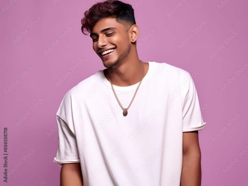 A man with is smiling and laughing A man with is smiling and laughing
