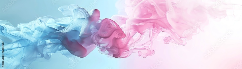 Abstract dual color design with pastel pink and blue background, smooth gradient transition for a soothing effect Abstract dual color design with pastel pink and blue background, smooth gradient transition for a soothing effect