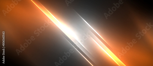 An amber light beam shines on a dark background, creating a lens flare effect. This captivating event contrasts the darkness of the night sky