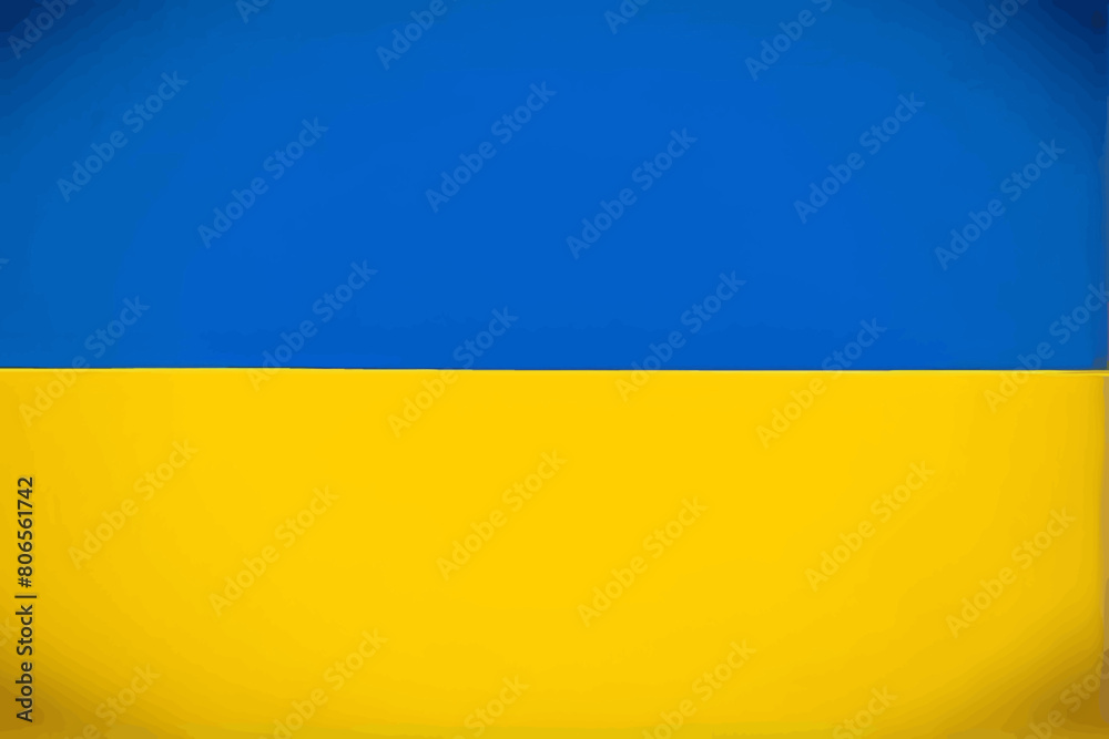 a blue, yellow and green painting with a white border a blue, yellow and green painting with a white border