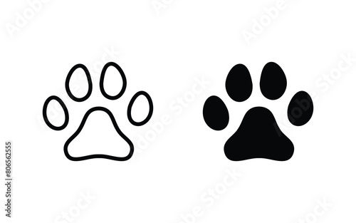 paw print icon vector
