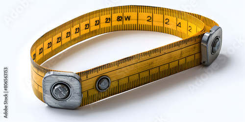 Unrolled Tape Measure on Isolated Background.  © Sohail