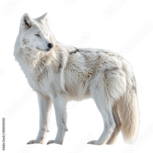 Arctic Wolf isolated on a transparent background