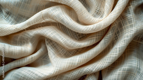 beige linen fabric texture photo