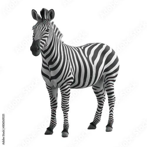 Zebra isolated, animal wildlife on a transparent background
