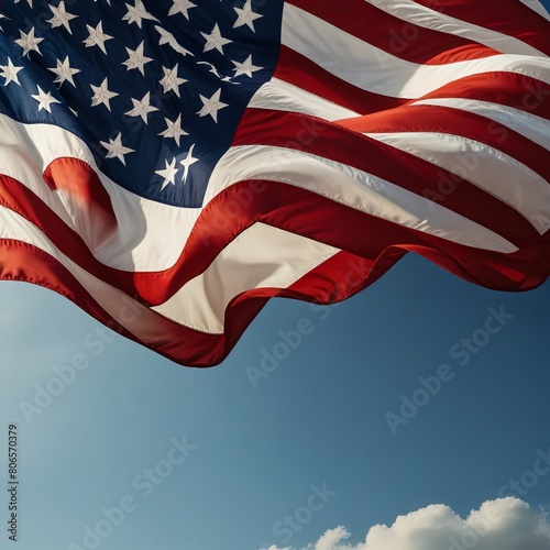 American flag waving