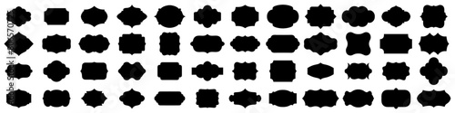 Set of vintage label and badges shape collections. Vector illustration.