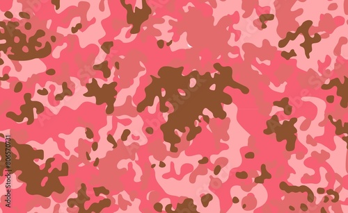 Pink camouflage military pattern. camouflage pattern for clothing design.