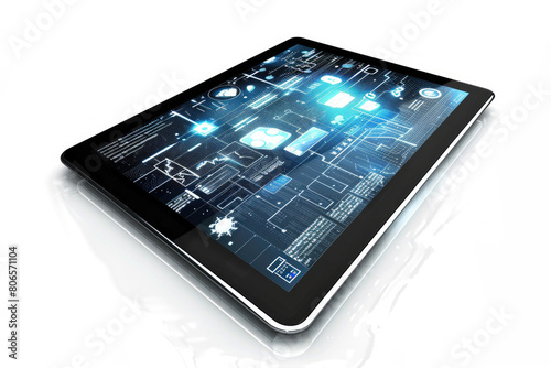 A sleek digital tablet with a high-resolution screen and modern design