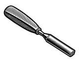 Carving tool hand drawing vector