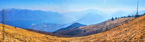 The montane meadow on Cardada Cimetta slope, Ticino, Switzerland photo