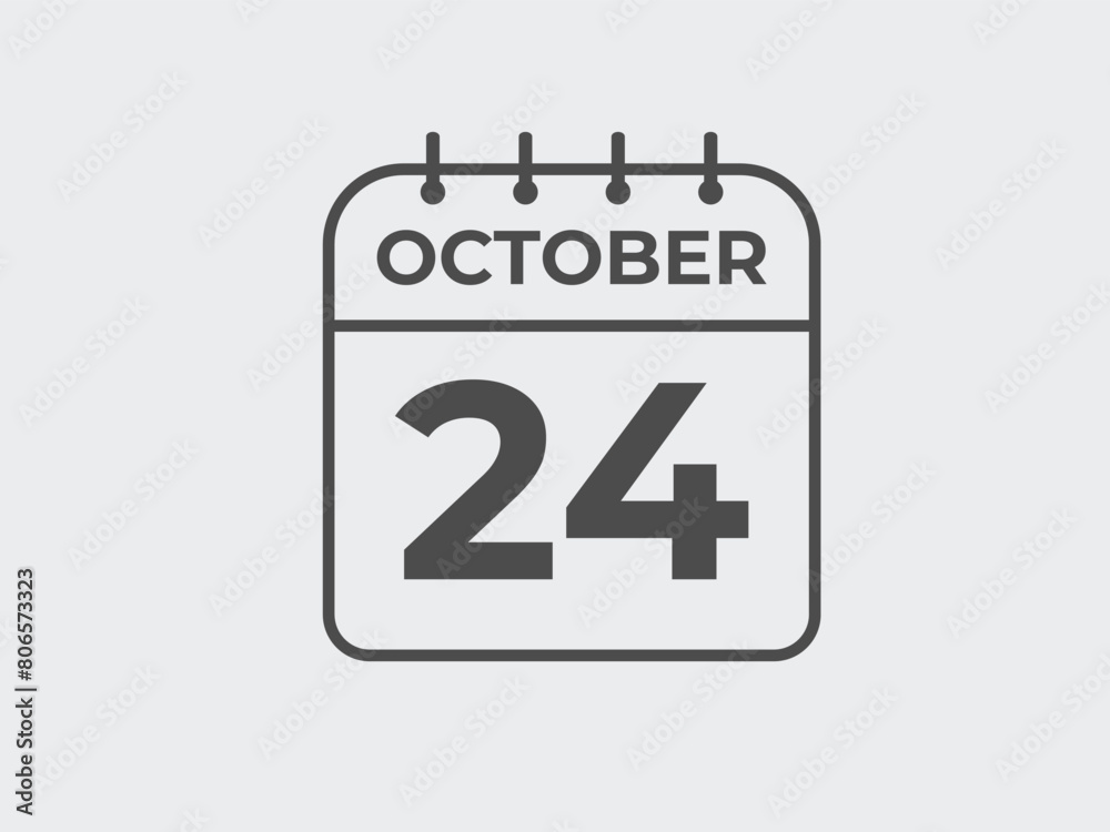 October 24 calendar reminder. 24 October daily calendar icon template. Calendar 24 October icon Design template. Vector illustration
October 24 calendar reminder. 24 October daily calendar icon template. Calendar 24 October icon Design template. Vector illustration
