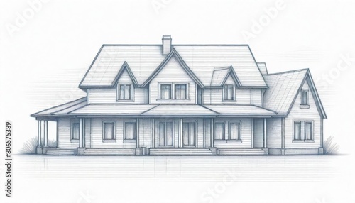 sketch lines A simple house icon representing home (2)