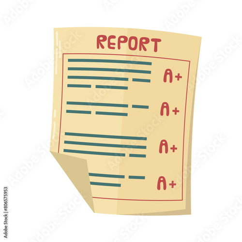 Report card icon clipart avatar logotype isolated vector illustration