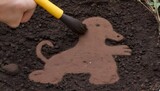 A Mole With A Paintbrush Creating Soil Art  2