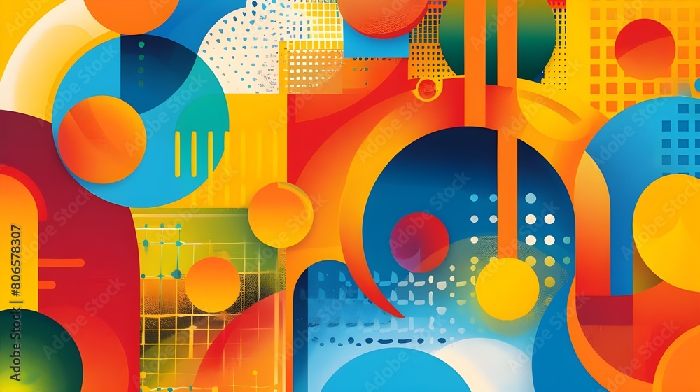 Obraz premium abstract background with colorful circles