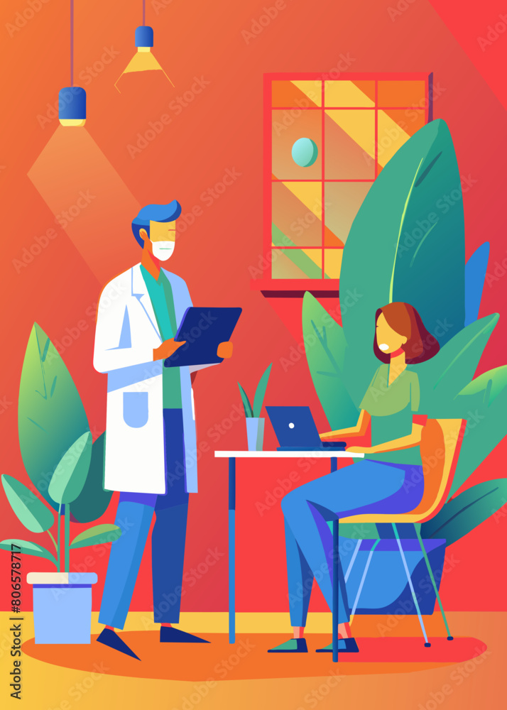 the doctor talks to the nurse, explains something, realistically the doctor talks to the nurse, explains something, realistically