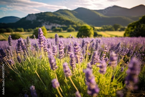 Lavender field in Provence  France. Beautiful summer landscape