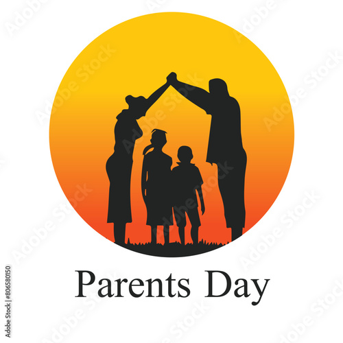 Happy Parents Day vector artwork or illustration. Eps file.