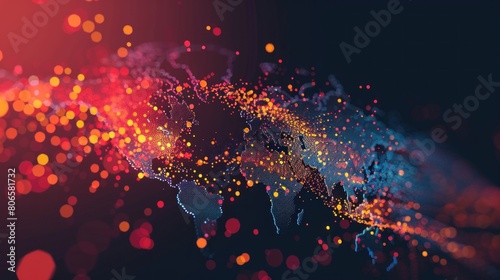 A dynamic motion graphic illustrating the exponential growth potential of small businesses leveraging technology and global connectivity. photo