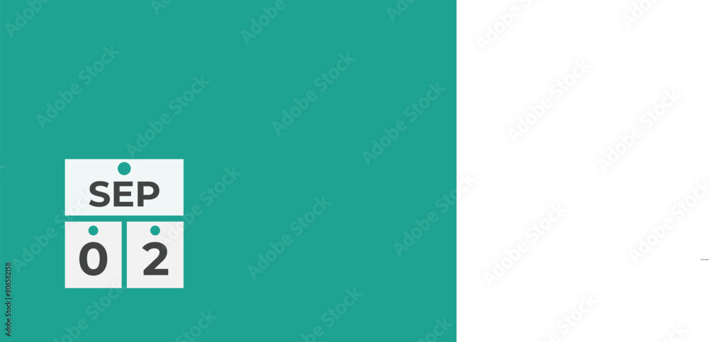 September 2 calendar reminder. 2 September daily calendar icon template. Calendar 2 September icon Design template. Vector illustration
September 2 calendar reminder. 2 September daily calendar icon template. Calendar 2 September icon Design template. Vector illustration