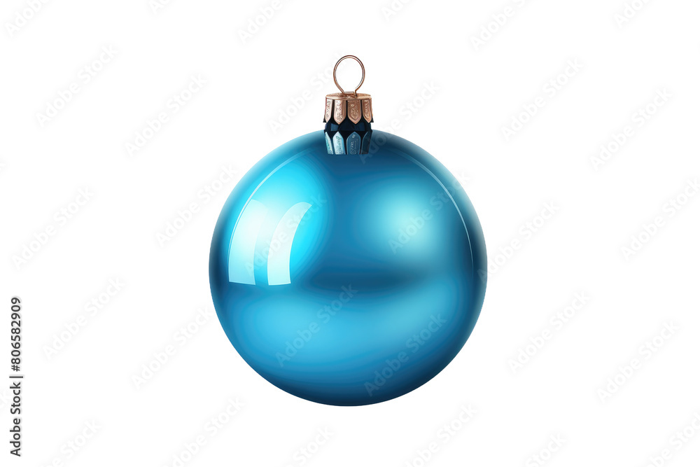 Moonlit Magic: A Blue Christmas Ball Adorning a White Winter Wall on White or PNG Transparent Background. Moonlit Magic: A Blue Christmas Ball Adorning a White Winter Wall on White or PNG Transparent Background.