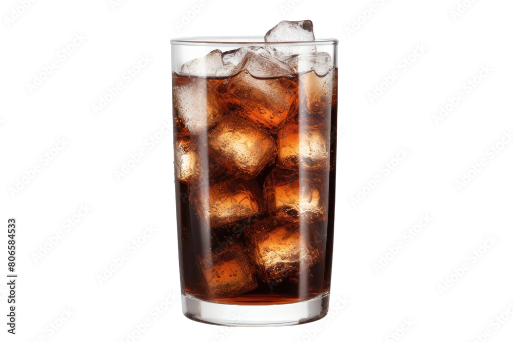 Glacial Elixir on Wooden Table on White or PNG Transparent Background.