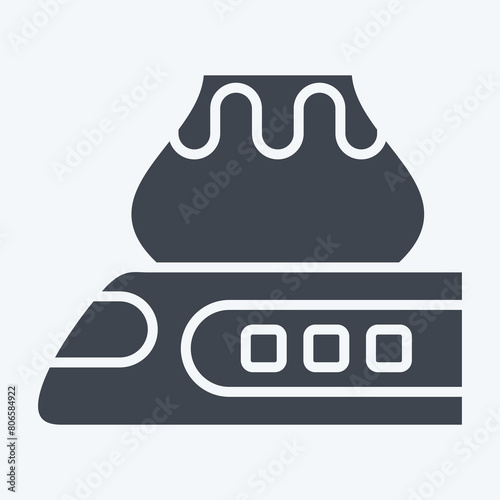 Icon High Speed Train. related to Train Station symbol. glyph style. simple design illustration