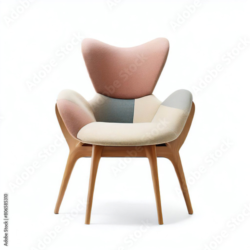 Elegant Colorful Chair with White Backgrande. with Generative AI technology 
