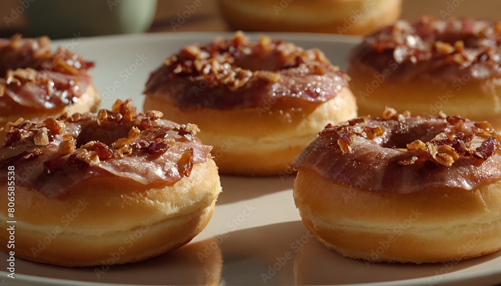 donuts with bacon and maple frosting donuts with bacon and maple frosting