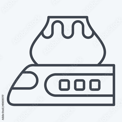 Icon High Speed Train. related to Train Station symbol. line style. simple design illustration