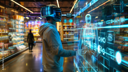 Wallpaper Mural A store with a lot of people and a lot of items on the shelves Torontodigital.ca