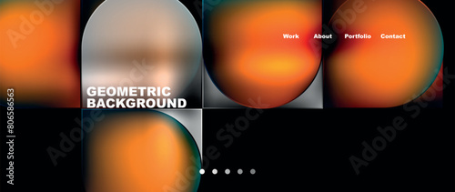 Astronomical objects like circles and squares in macro photography, set against a black background symbolizing darkness and heat in an Amber font