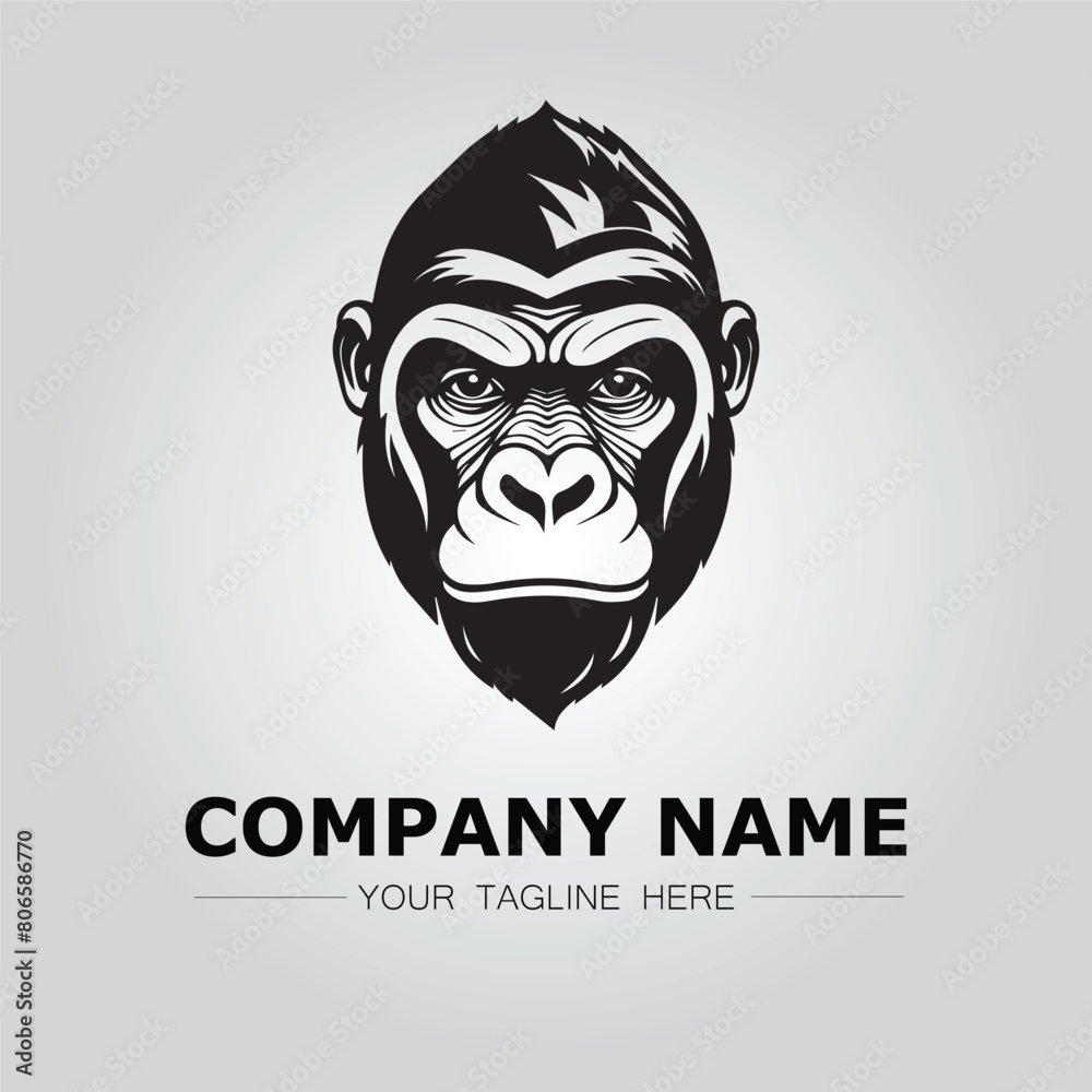 Gorilla symbol logo company vector image on the white background Gorilla symbol logo company vector image on the white background