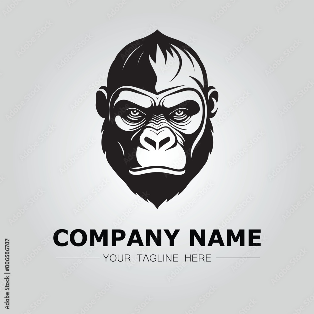 Gorilla symbol logo company vector image on the white background Gorilla symbol logo company vector image on the white background