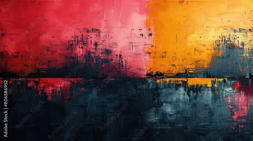 abstract texture background with grunge background, red, orange and blue colors