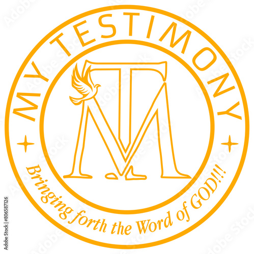 My testimony logo and t-shirt design