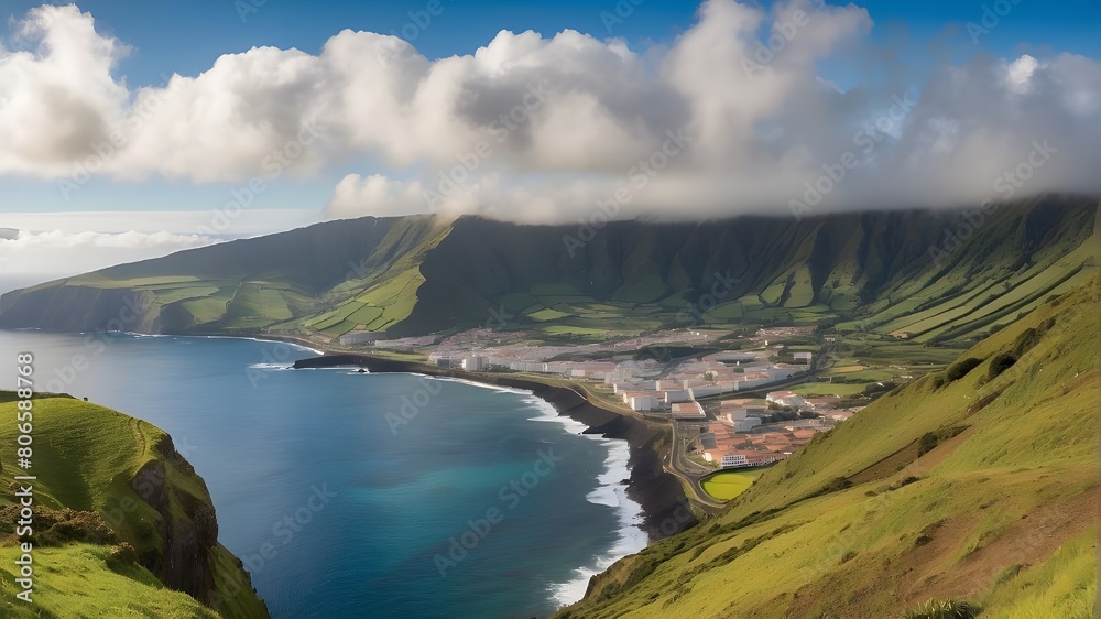 Azores, Portugal's Ponta Delgada Island has a mountainous environment.