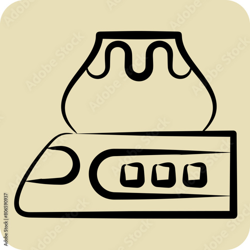 Icon High Speed Train. related to Train Station symbol. hand drawn style. simple design illustration