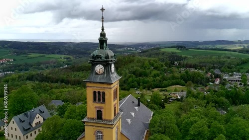 St. Petri Kirche Augustusburg mit Schloss photo