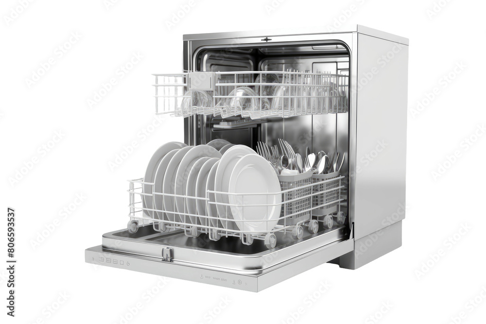The Chaotic Symphony of the Automated Kitchen Helper on White or PNG Transparent Background. The Chaotic Symphony of the Automated Kitchen Helper on White or PNG Transparent Background.