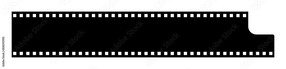 Grunge film strips collection. Old retro cinema movie strip video recording. Vector .