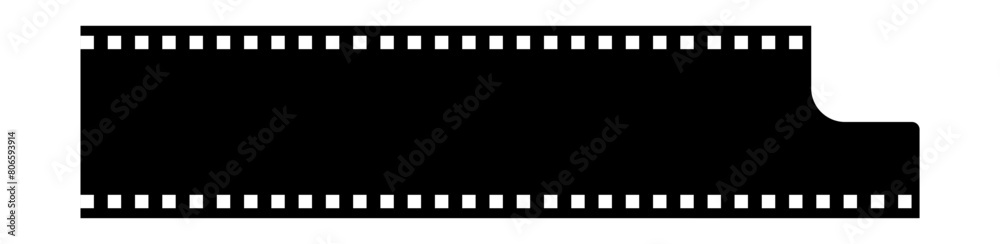 Grunge film strips collection. Old retro cinema movie strip video recording. Vector .