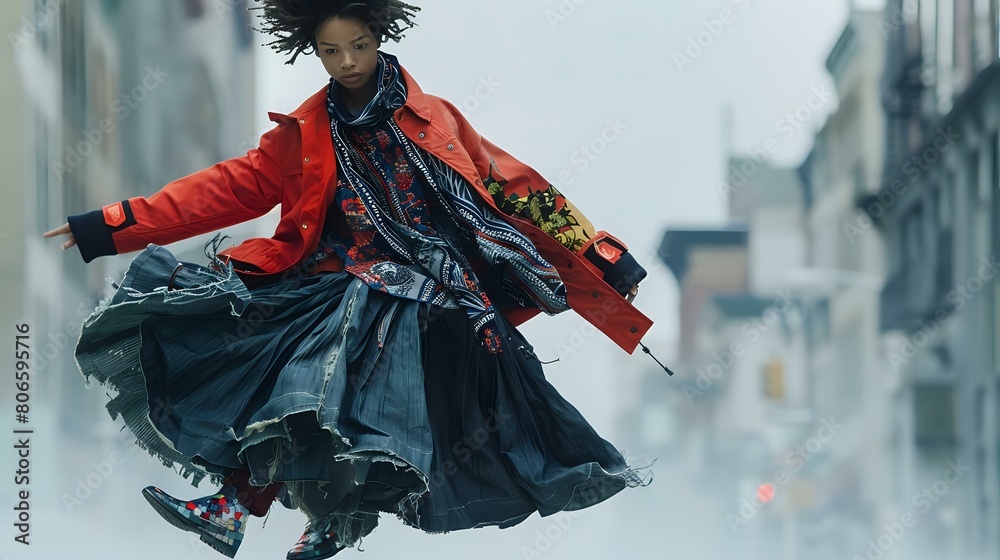 Spontaneous City Chic: High-Fashion Urban Movement