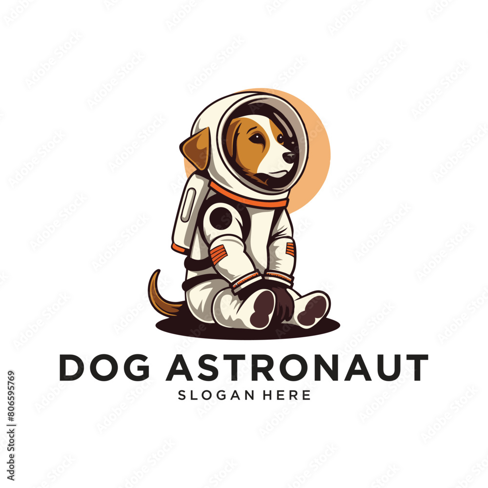 dog astronaut logo design vector illustration dog astronaut logo design vector illustration