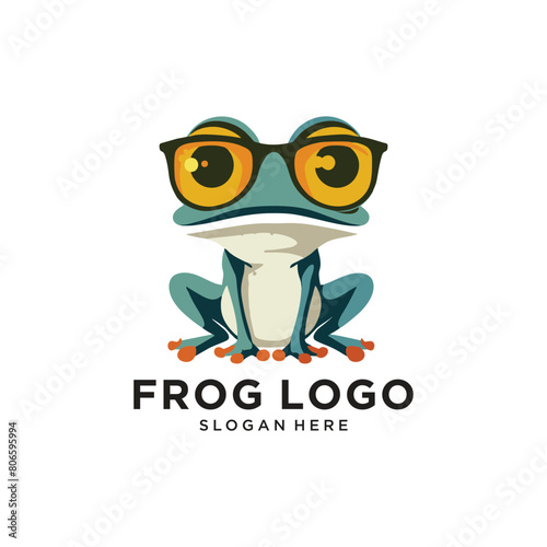 frog logo design vector illustration